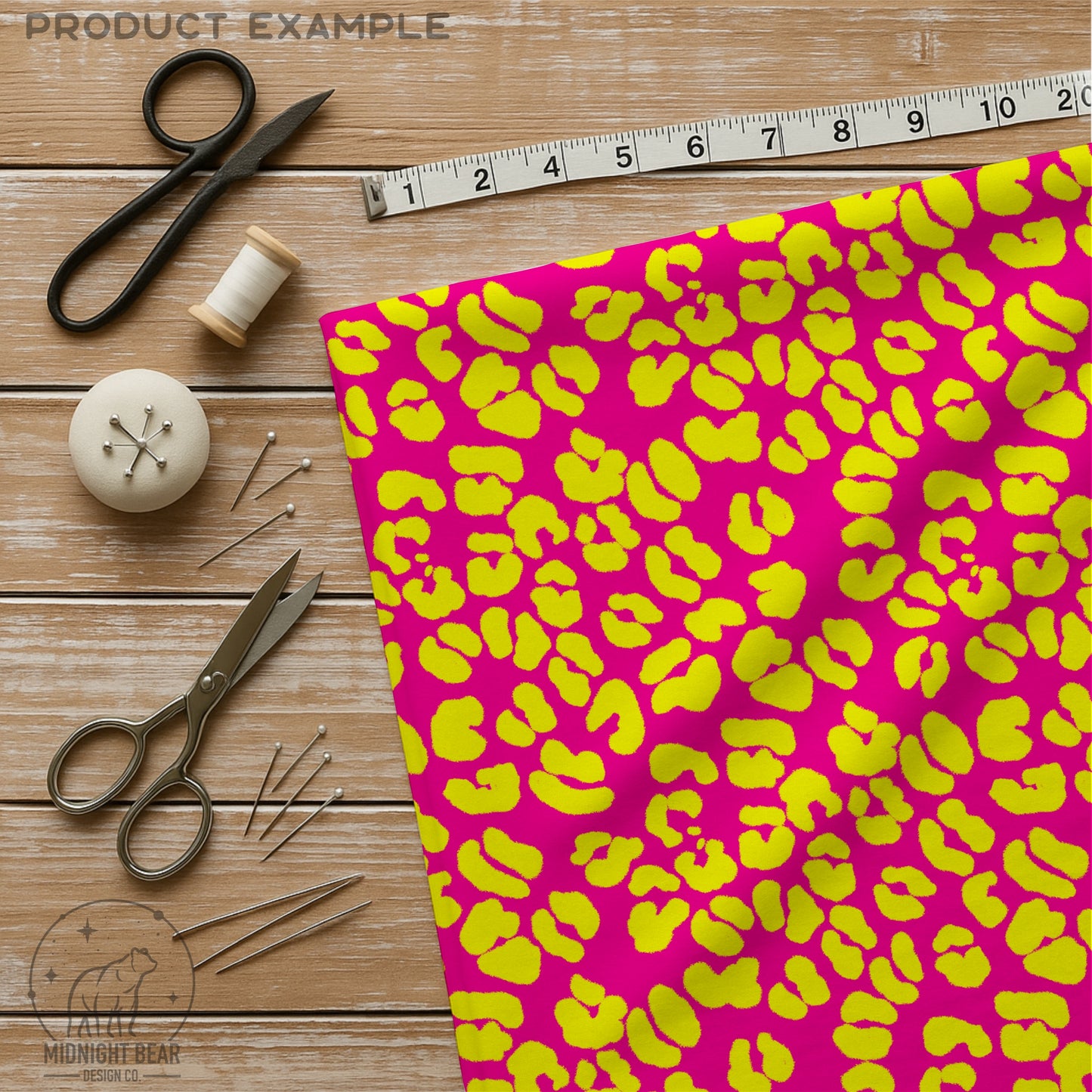 High Visibility Pink Leopard Print Seamless Pattern