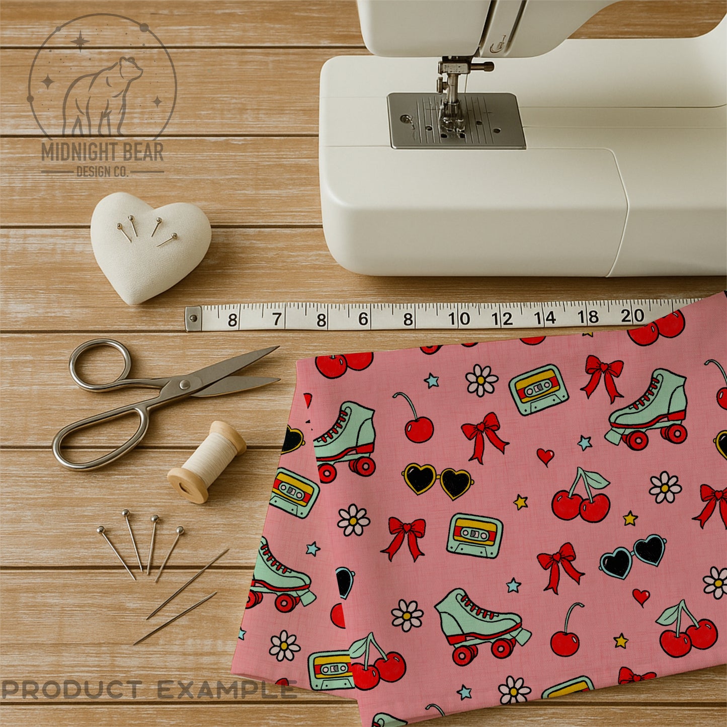 Cherry Bomb Summer Red Seamless Pattern Instant Digital Download
