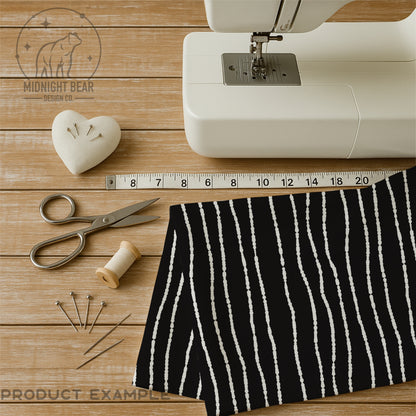 Blotted Wavy Stripe Seamless Pattern | Black and White Digital Paper, Hand Drawn Line Fabric, Modern Minimal Scrapbook Background,