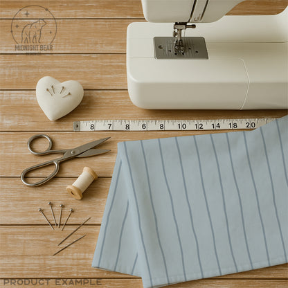 Dusty Blue Wavy Stripe Seamless Pattern