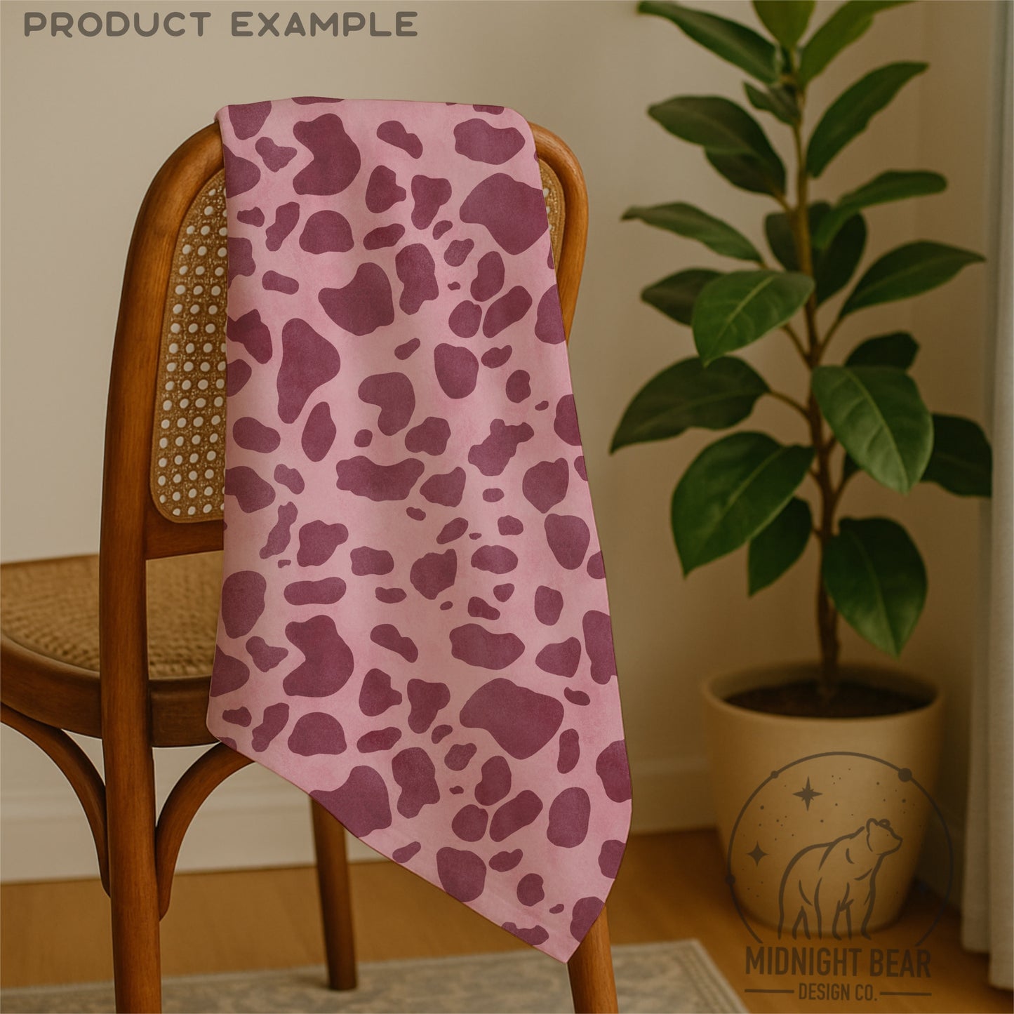Pink Cow Print Seamless Pattern | Pink Animal Print Farmhouse