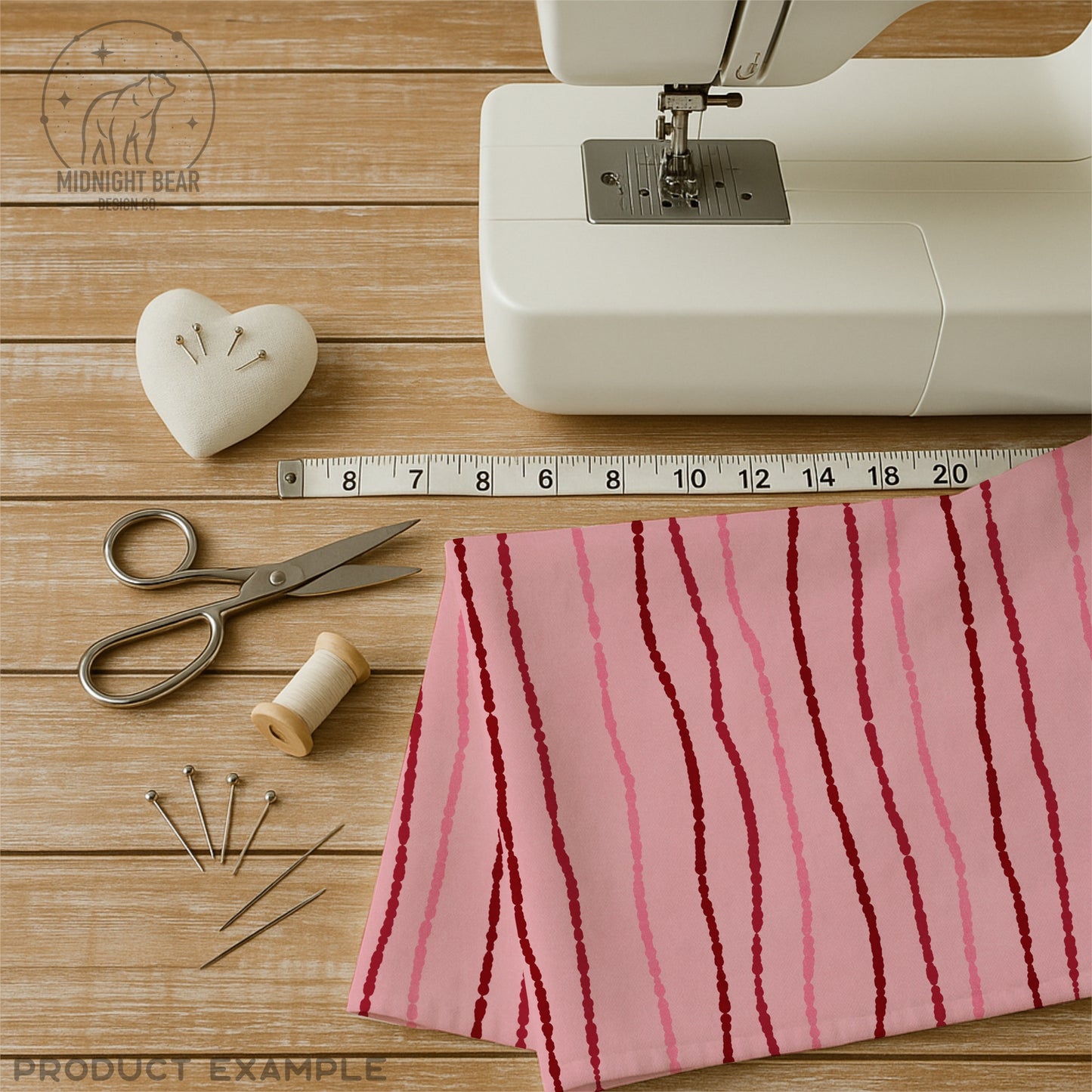 Light Pink Blotted Stripe Seamless Pattern, Hand Drawn Wavy Line Design, Coquette Fabric, Wallpaper, Digital Paper, Scrapbook, boho abstract