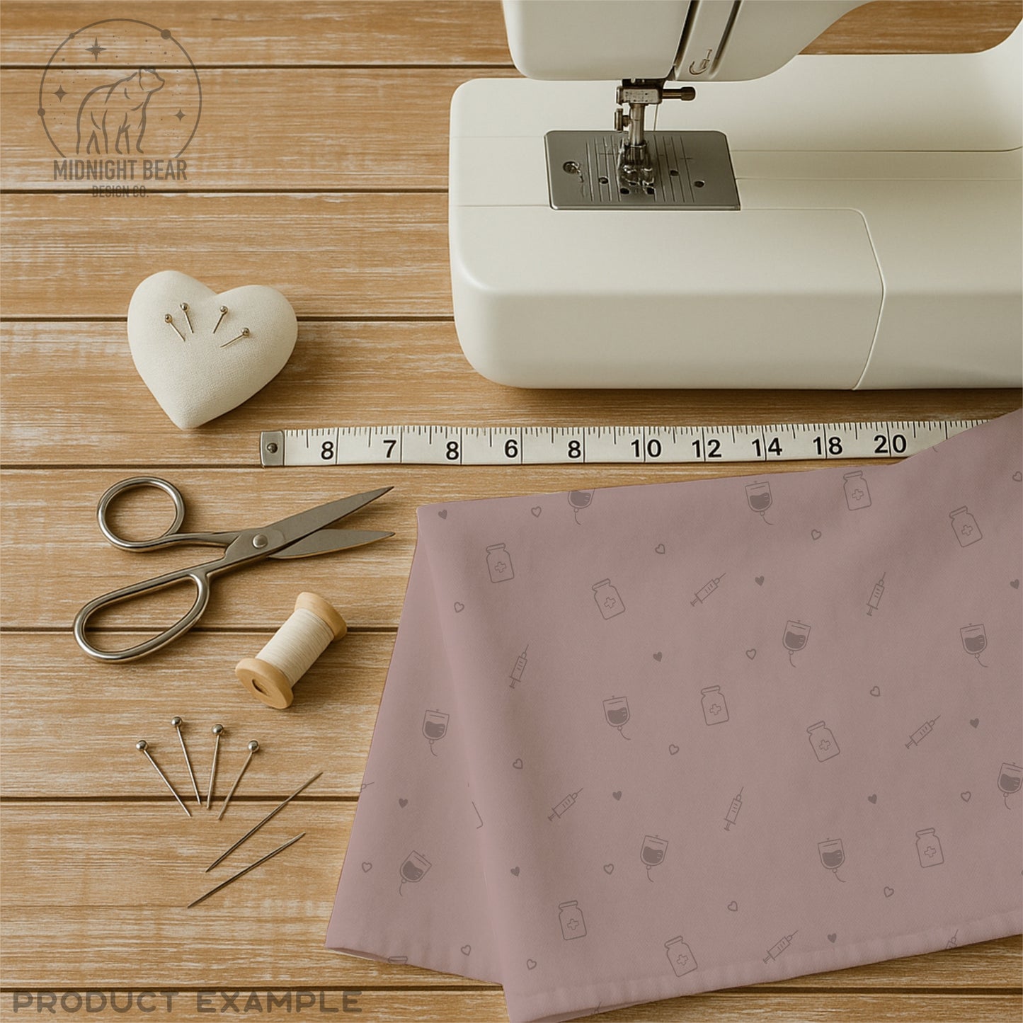 Nurse Icon Seamless Pattern | Medical Micro Scatter Design | Mauve Pink Nursing Appreciation Pattern, RN coordinate pattern, nurse fabric