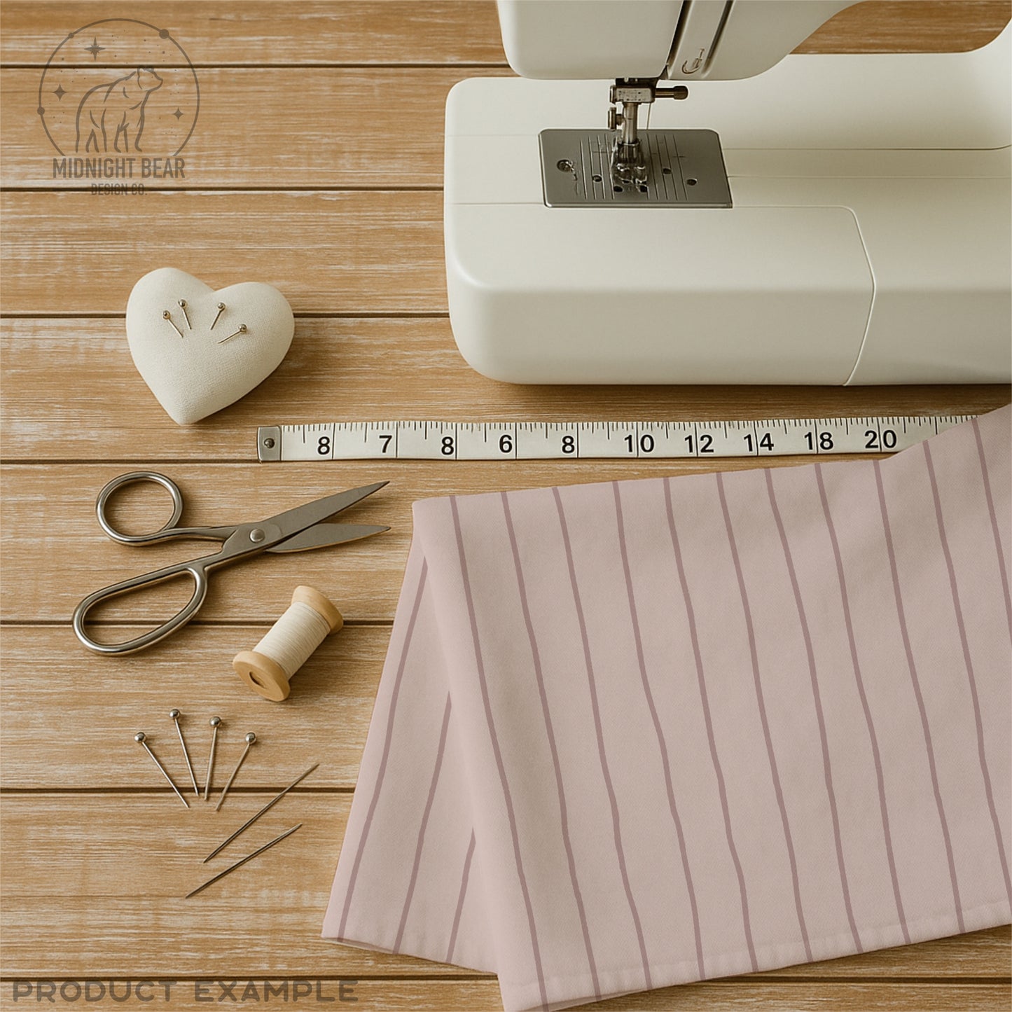 Mauve Wavy Stripe Seamless Pattern