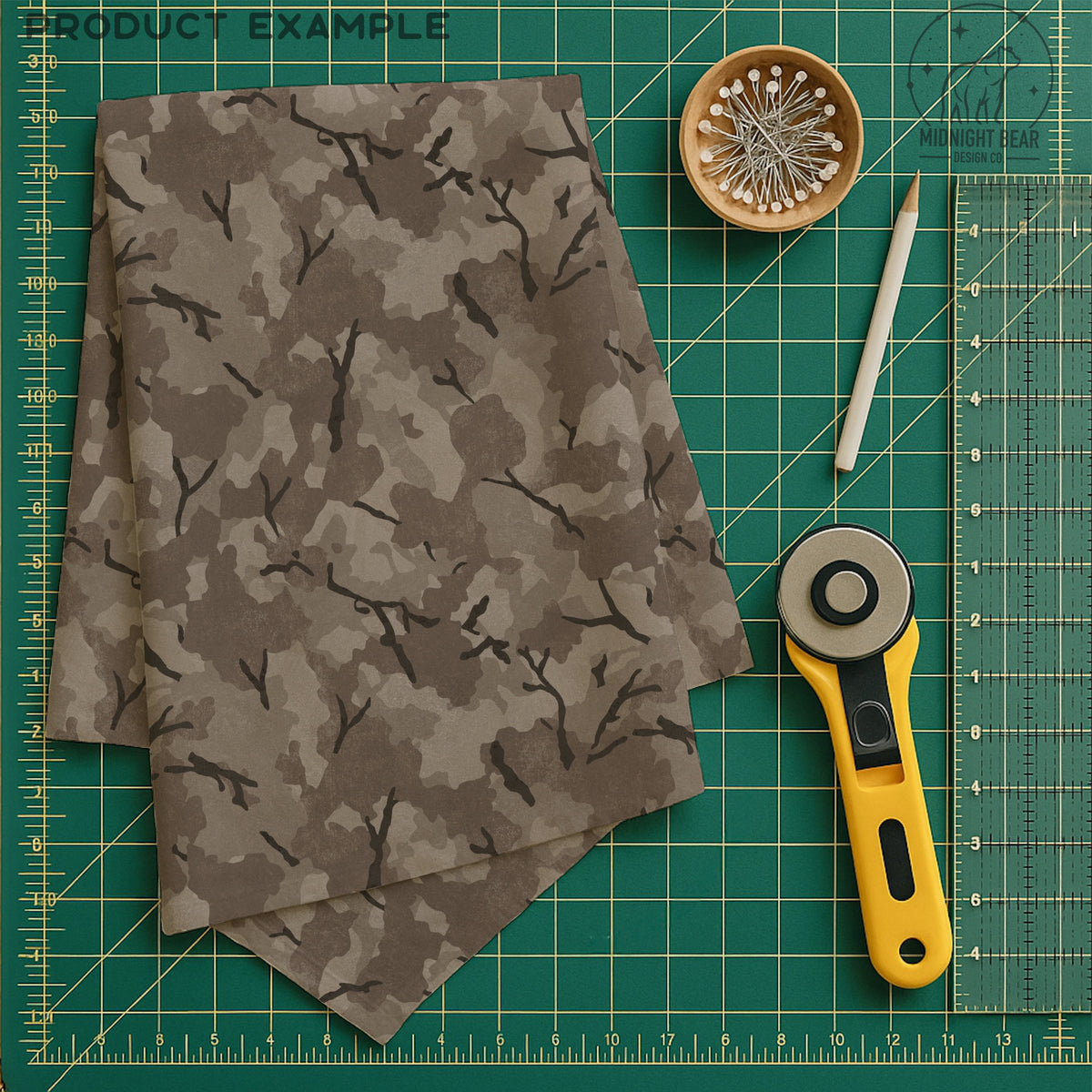 Stone Neutral Brushline Camo Seamless Pattern