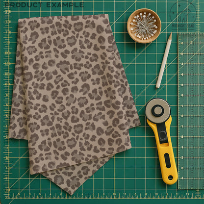 Neutral Leopard Print Seamless Pattern | Modern Taupe and Gray Animal Print Design | Minimal Safari Fabric, Wallpaper, Digital Paper