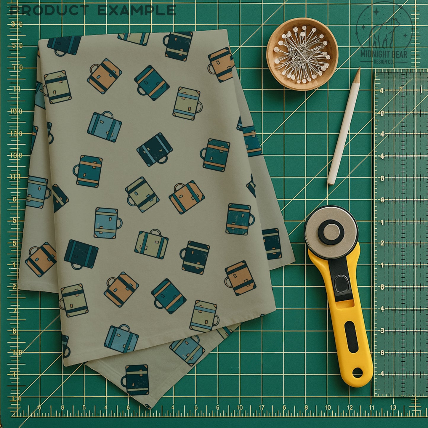 Vintage Suitcase Seamless Pattern, Retro Travel Bag Design, Adventure Fabric, Wallpaper, Digital Paper, Scrapbook, Luggage pattern