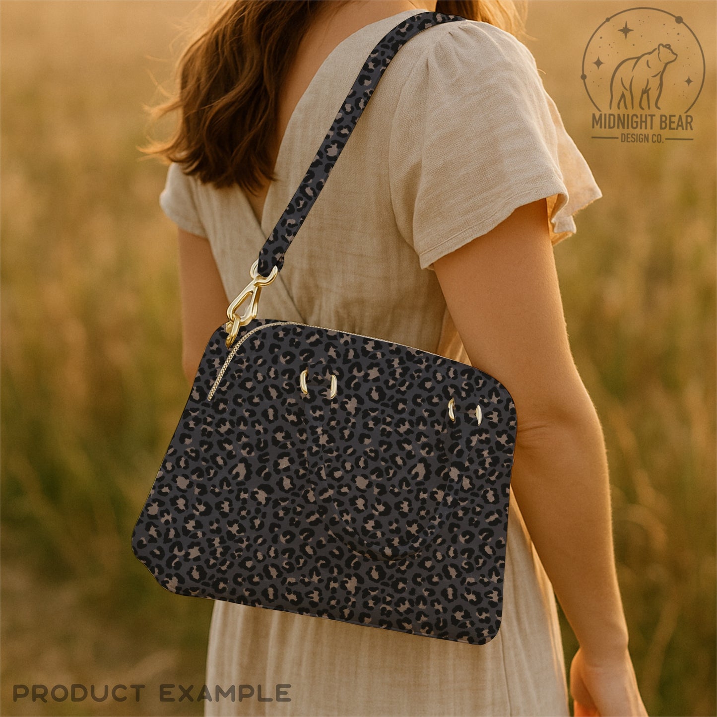 Black and Tan Leopard Print Seamless Pattern | Neutral Leopard Animal Print Design | Minimal Safari Fabric, Wallpaper, Digital Paper