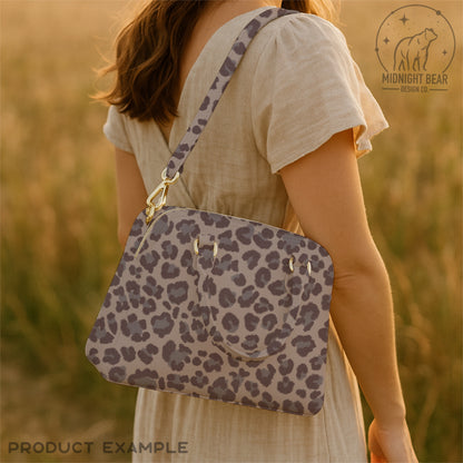 Neutral Leopard Print Seamless Pattern | Modern Taupe and Gray Animal Print Design | Minimal Safari Fabric, Wallpaper, Digital Paper