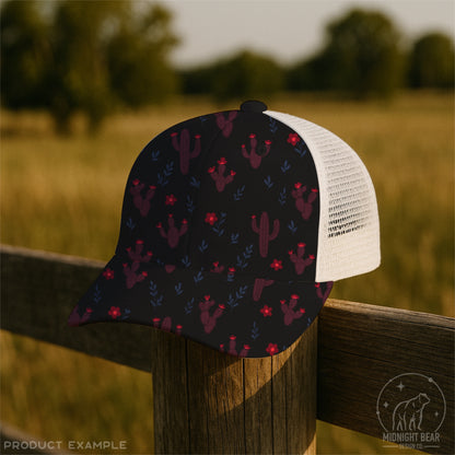 Hand Drawn Desert Sky Cactus Seamless Pattern – Boho Desert Floral PNG for Fabric, Scrapbooking, Sublimation, Instant Download Digital Paper