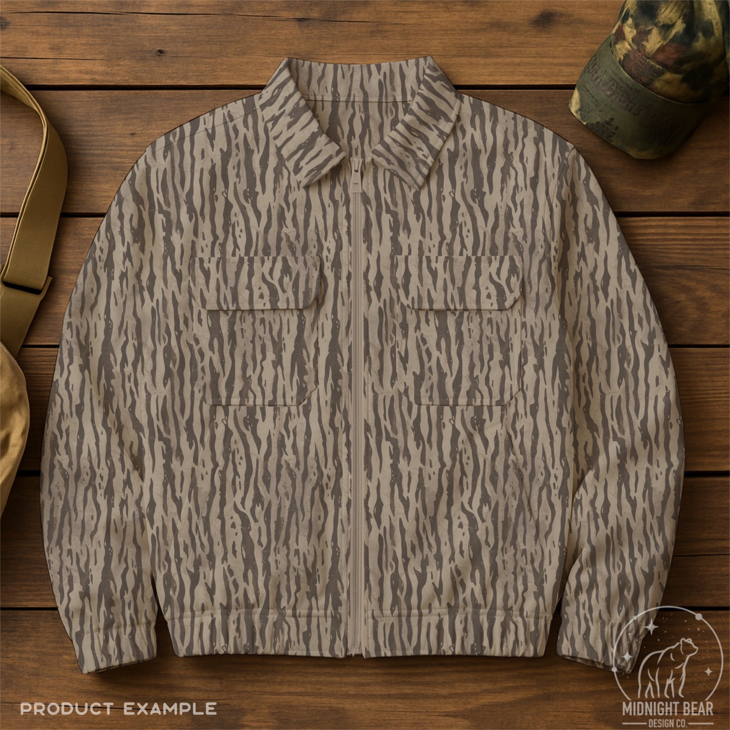 Neutral Bark Camo Seamless Pattern