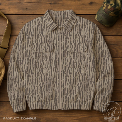 Neutral Bark Camo Seamless Pattern