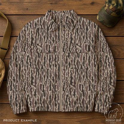 Brown Bark Camo Seamless Pattern, Timber Woodland Camouflage