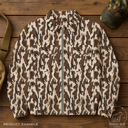 Bottomland Style Camo Seamless Pattern | Neutral Tan Brown Hunting Camouflage