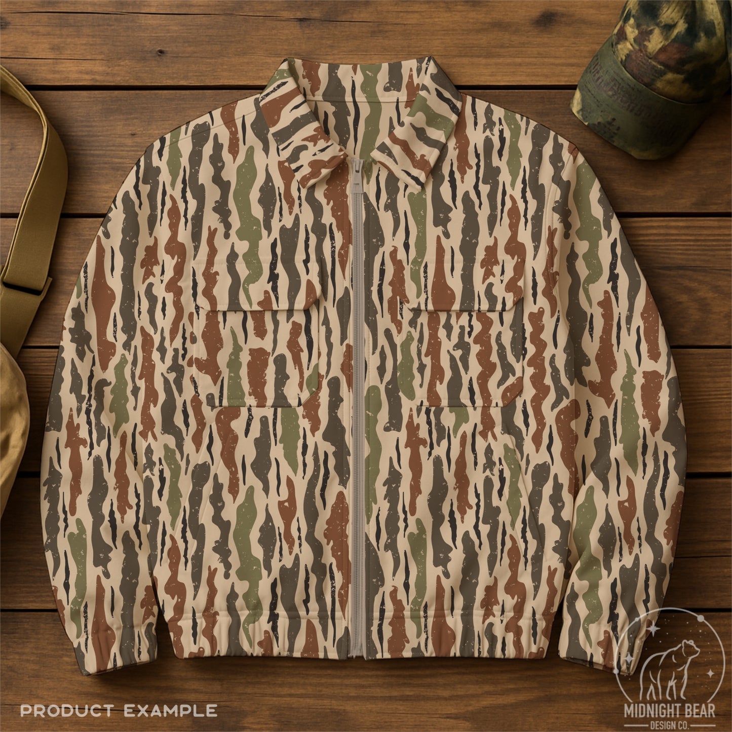 Traditional Bark Camo Seamless Pattern Green and Brown Classic