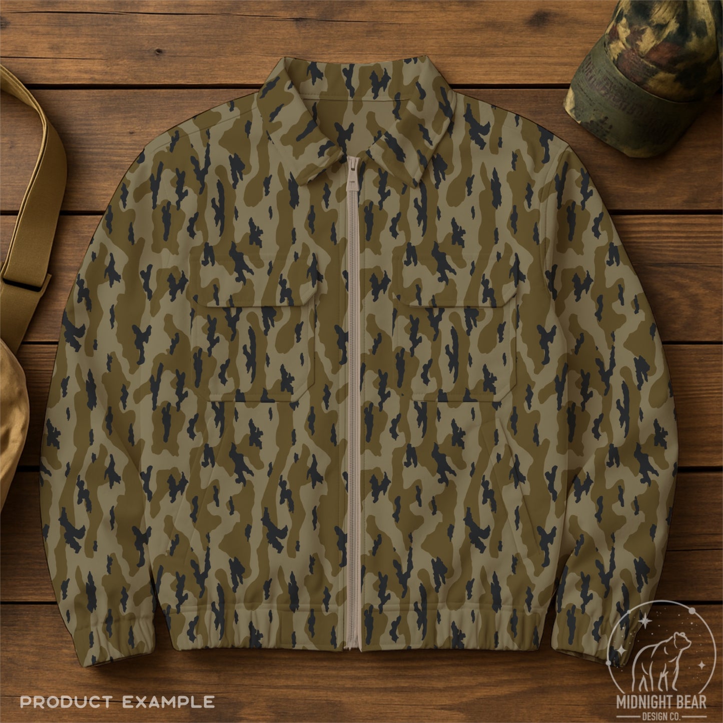 Bottomland Marsh Green Camo Seamless Pattern