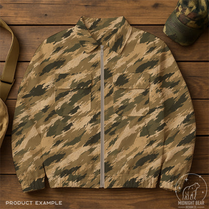 Wind Blown Desert Camo Seamless Pattern Olive Camo