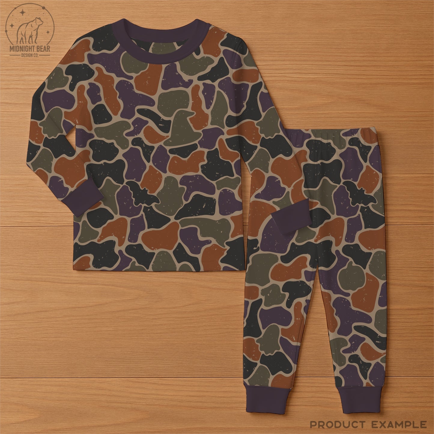 Halloween Camo Seamless Pattern Green Orange Purple