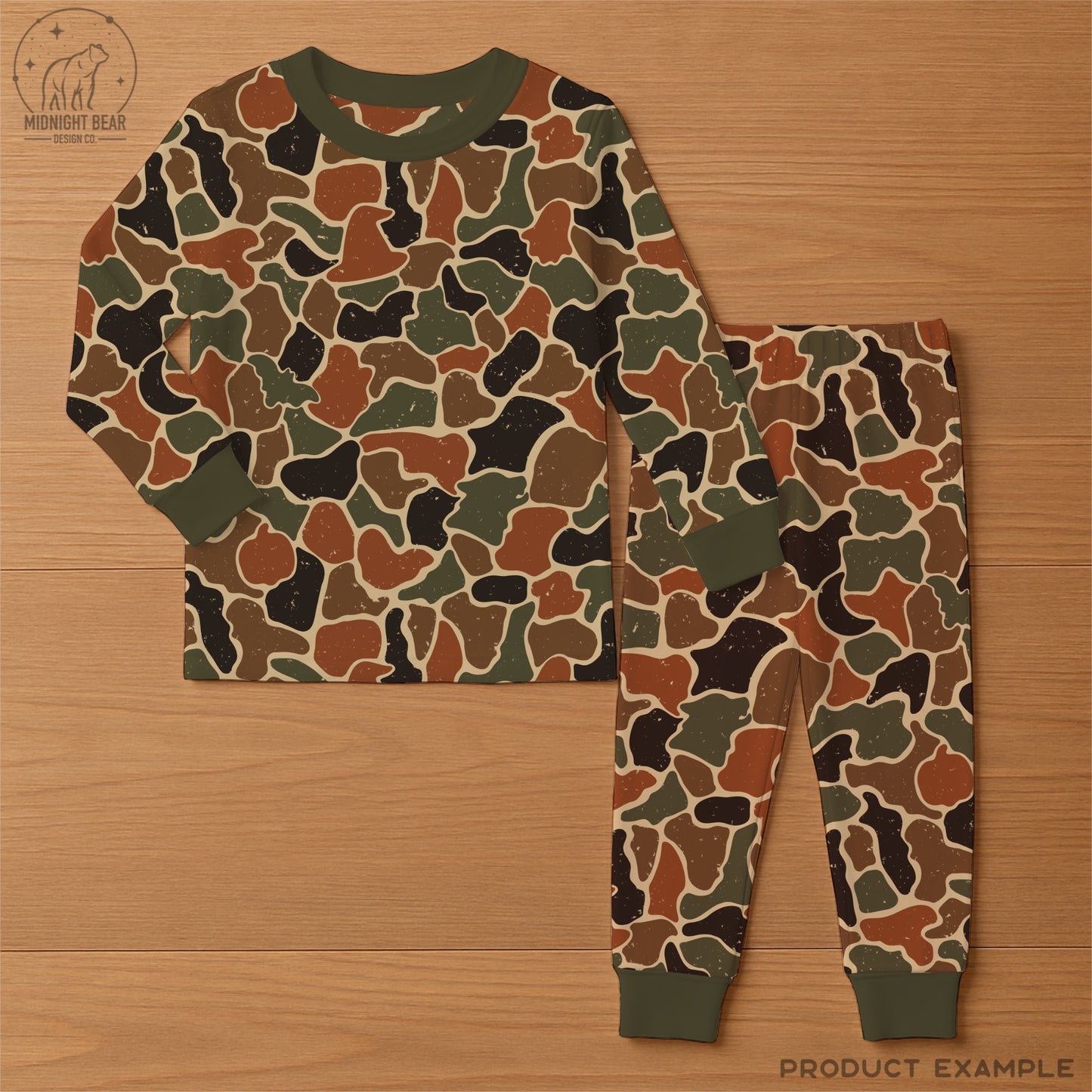 Halloween Camo Seamless Pattern Harvest Orange Brown Olive Green