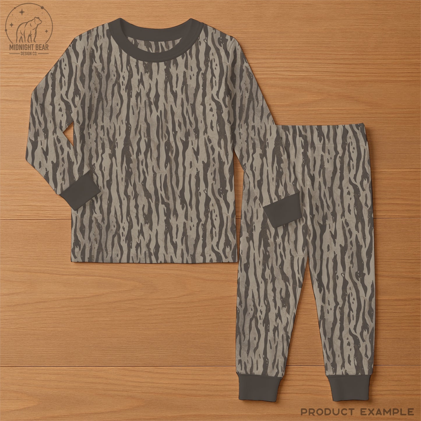Neutral Bark Camo Seamless Pattern