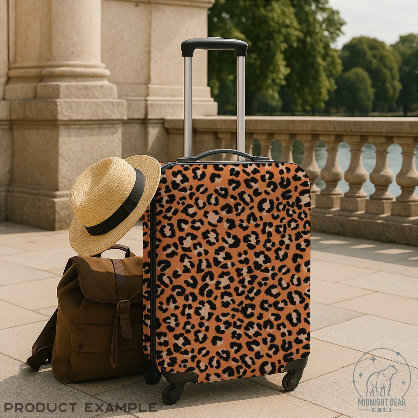 Orange Leopard Print Seamless Pattern | Bold Leopard Fabric Animal Print Design | Minimal Safari Fabric, Wallpaper, Digital Paper