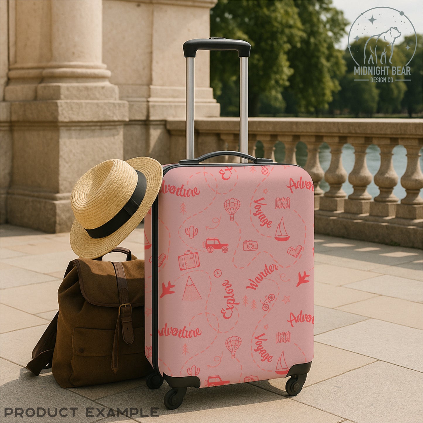 Adventure Doodle Seamless Pattern | Travel Digital Paper, Wanderlust Fabric Design, Explore & Voyage Scrapbook Background, Hand drawn