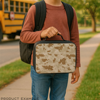 Desert Digital Camo Seamless Pattern | Tan Brown Pixel Camouflage | Military Style Digital Camouflage for Fabric, Crafts, MARPAT, hunting