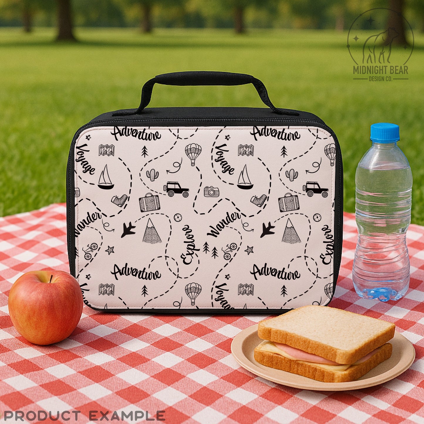 Adventure Doodle Seamless Pattern | Travel Digital Paper, Wanderlust Fabric Design, Explore & Voyage Scrapbook Background, Hand drawn