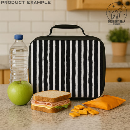 Black and White Hand-Drawn Stripe Seamless Pattern | Bold Minimal Abstract Lines | Modern Fabric, Wallpaper, or Digital Paper