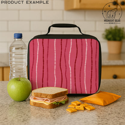 Dark Pink Blotted Stripe Seamless Pattern, Hand Drawn Wavy Line Design, Coquette Fabric, Wallpaper, Digital Paper, Scrapbook, boho abstract