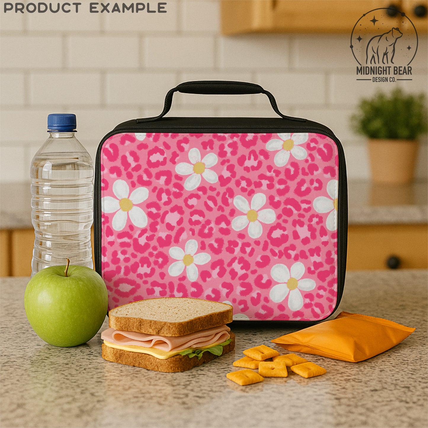 Pink Daisy Leopard Print Seamless Pattern Hot Pink Animal Print Digital Paper, Coquette Fabric, Digital Scrapbook, Hand Drawn, PNG Download