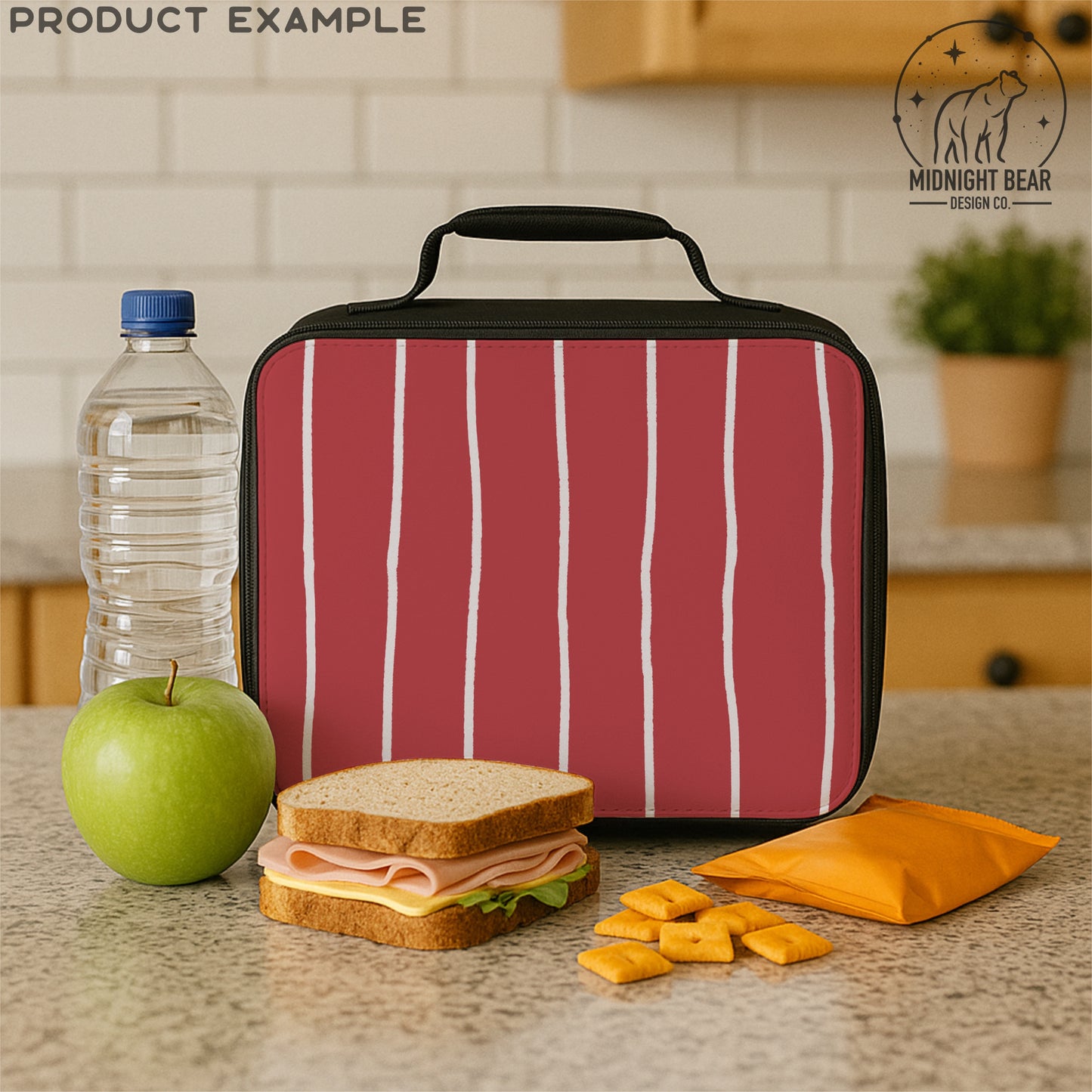 Dusty Red Wavy Stripe Seamless Pattern