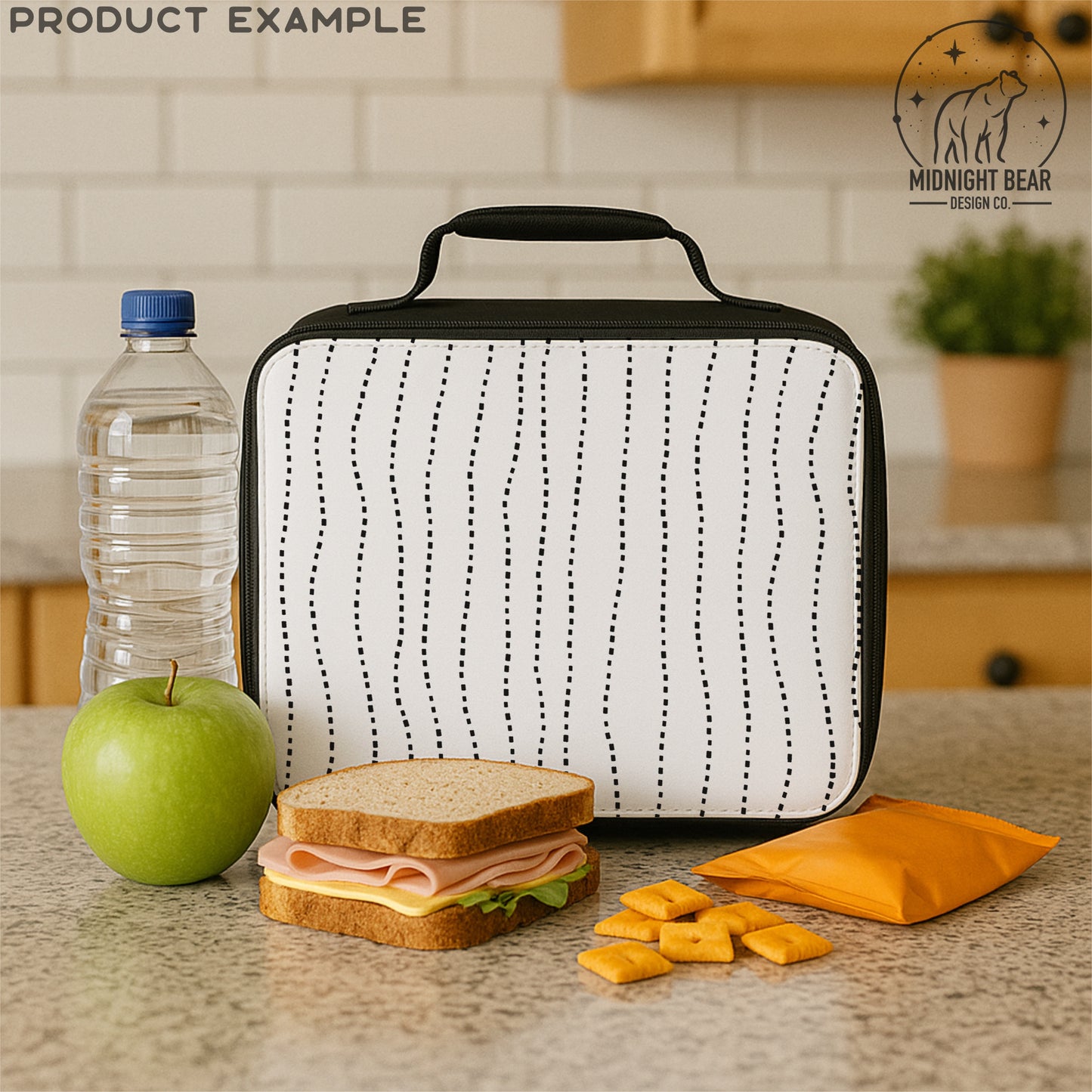 Black Dashed Stripe Seamless Pattern | Hand Drawn Wavy Dash Lines | Minimal Modern Stripe Pattern Fabric, Wrapping Paper, PNG, Background