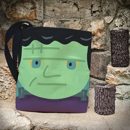Frankenstein Trick or Treat Bag – 13" Halloween Candy Tote for Kids