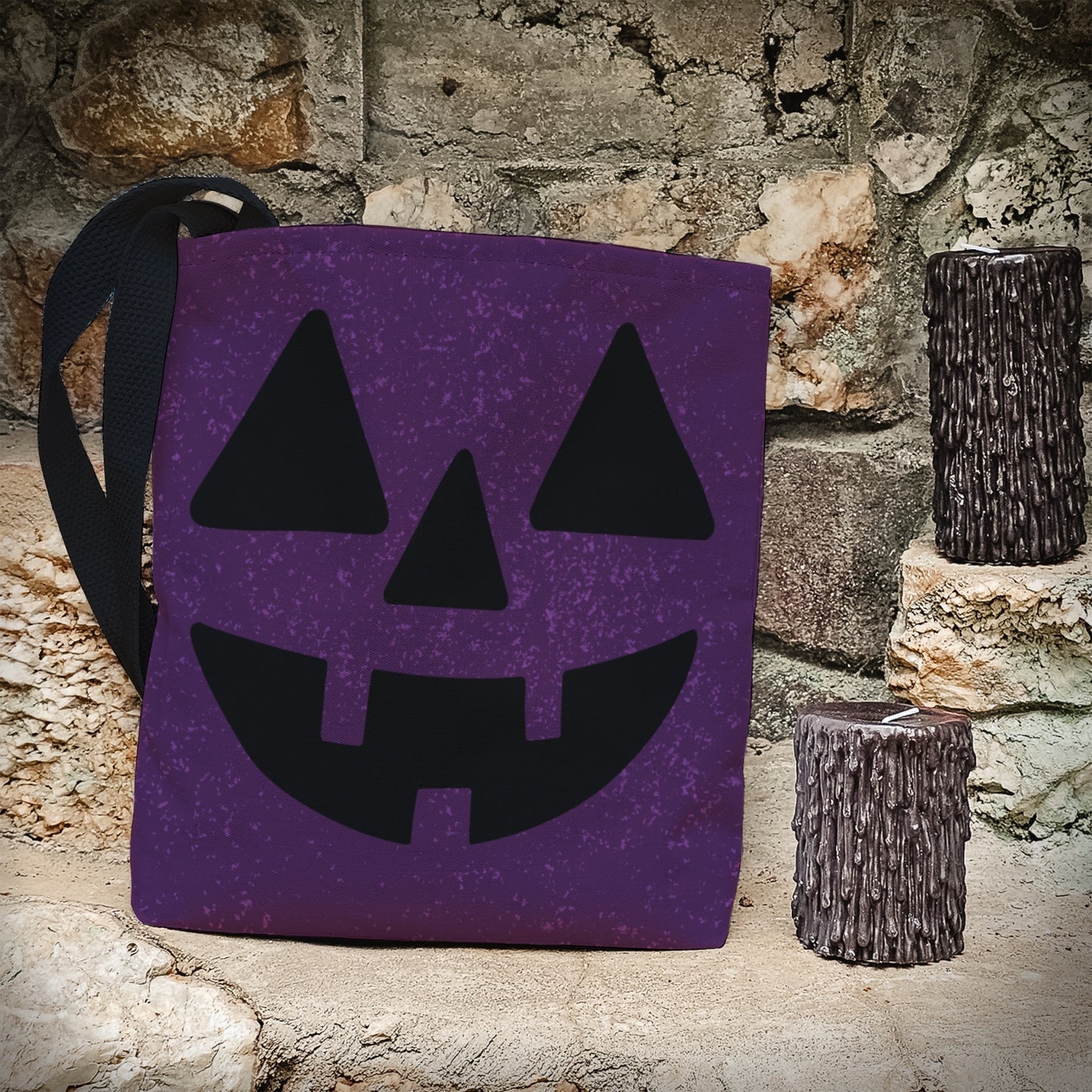 Purple Jack-O’-Lantern Trick or Treat Bag – 13" Halloween Tote