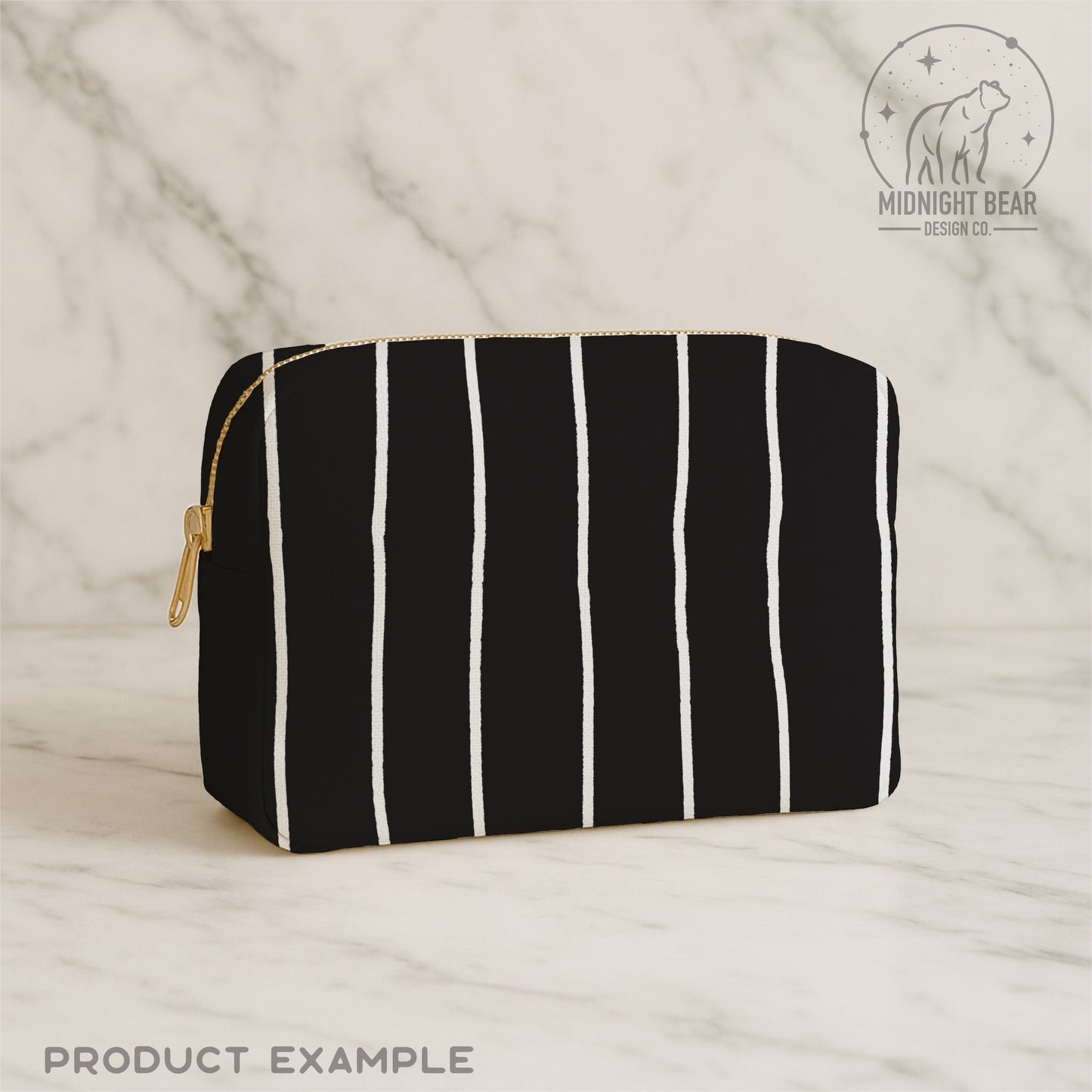 Black &White Wavy Stripe Seamless Pattern