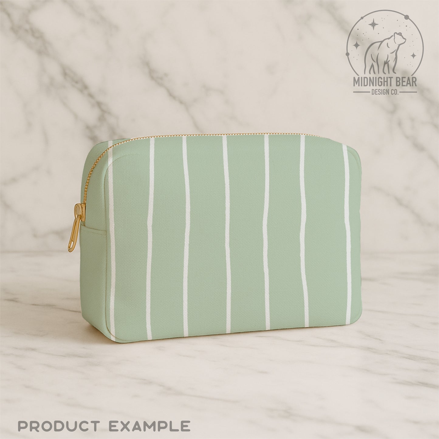 Sage Green Wavy Stripe Seamless Pattern