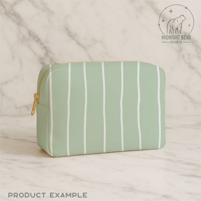 Sage Green Wavy Stripe Seamless Pattern