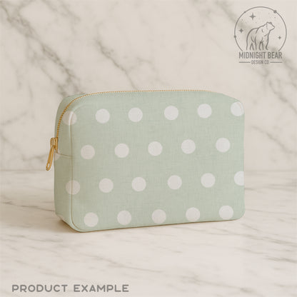 Classic Retro Sage Green Polka Dot Seamless Pattern Subtle Texture, Hand Drawn Digital Paper, Modern Polka Dot Fabric, Scrapbook, PNG