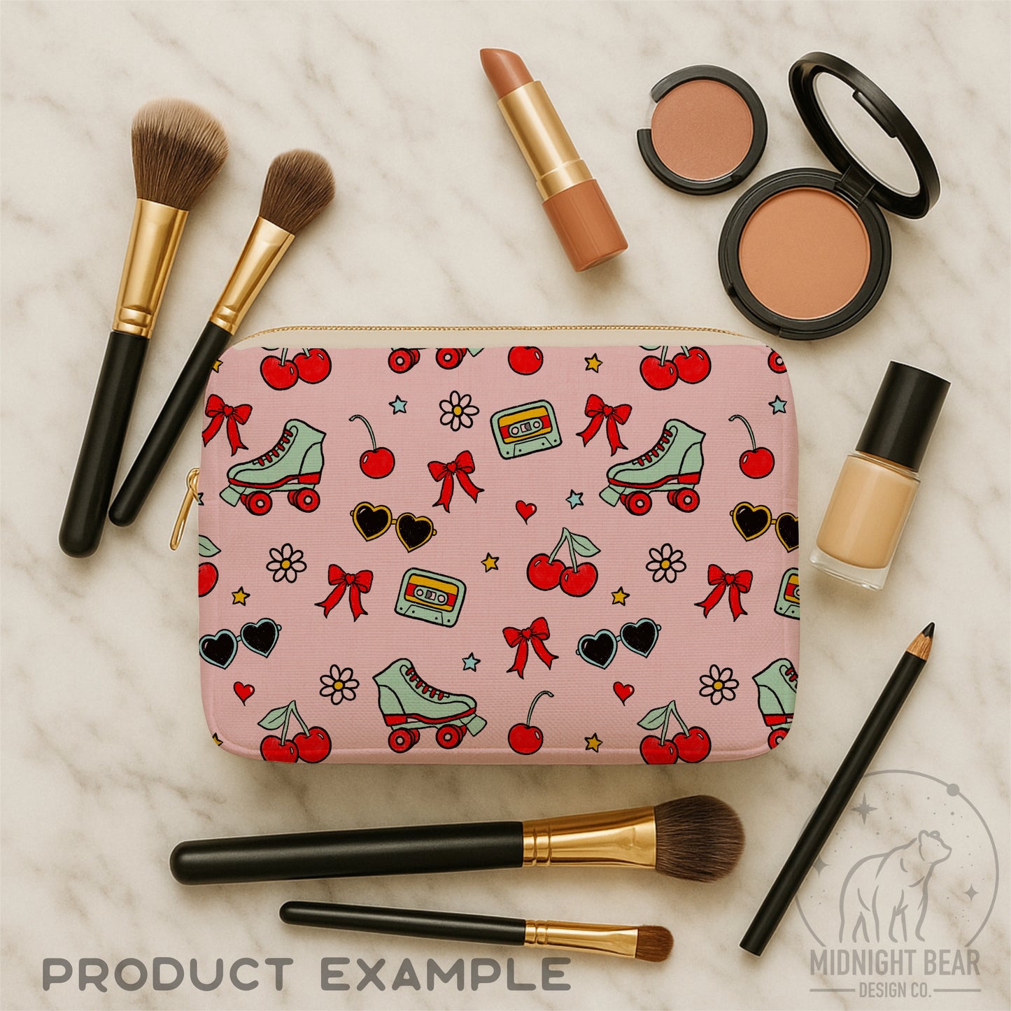 Cherry Bomb Summer Pink Seamless Pattern Instant Digital Download