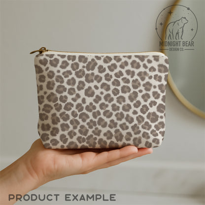 Beige Micro Leopard Print Seamless Pattern | Soft beige Neutral Animal Print Design | Minimal Safari Fabric, Wallpaper, Digital Paper