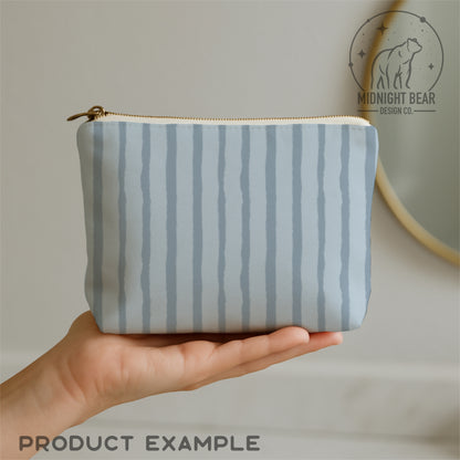 Dusty Blue Organic Stripe Seamless Pattern