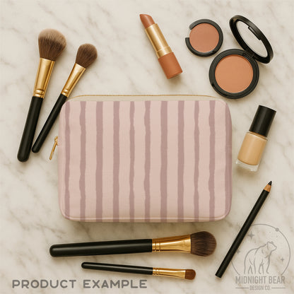 Soft Watercolor Stripe Seamless Pattern | Mauve Vertical Stripe | Minimal Hand-Painted Background, Blush Pink Background, Fabric, Scrapbook