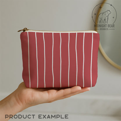 Dusty Red Wavy Stripe Seamless Pattern