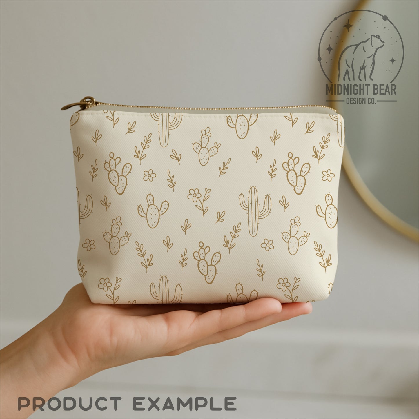 Boho Desert Floral Beige Seamless Pattern Instant Digital Download