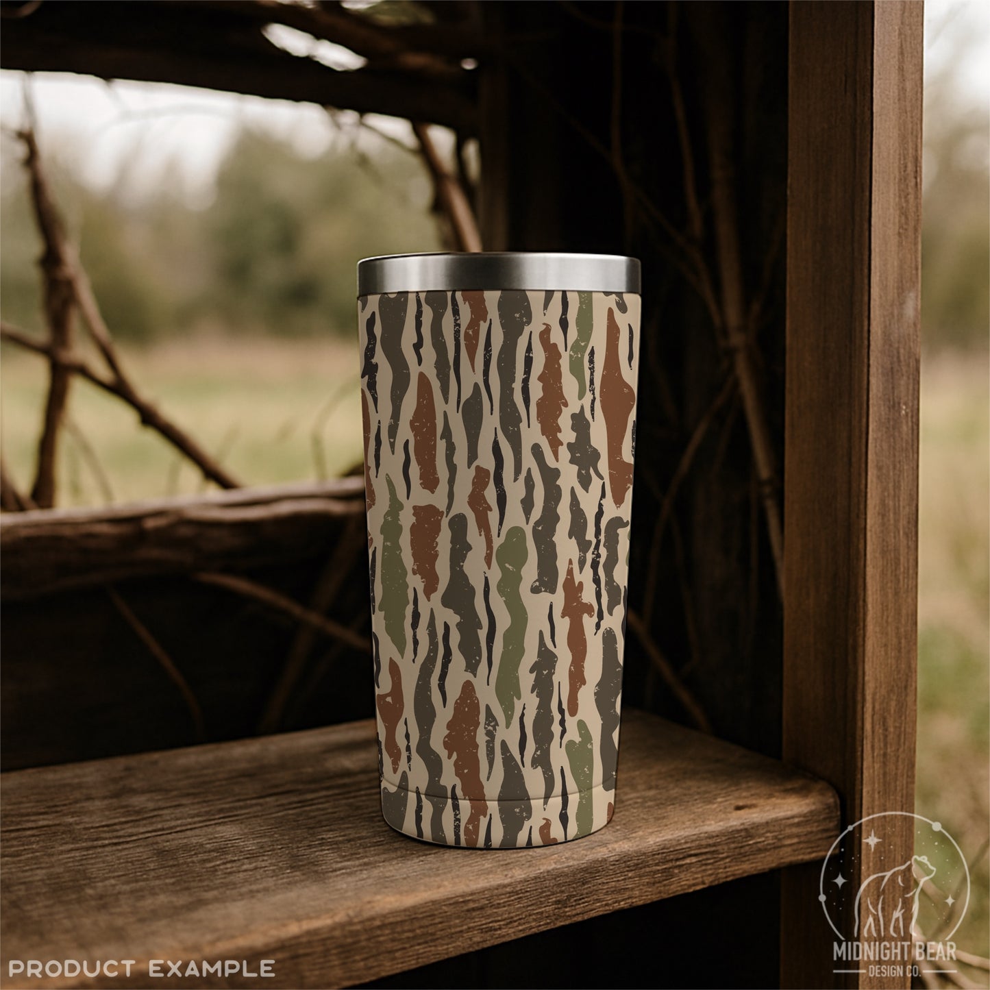 Traditional Bark Camo Seamless Pattern Green and Brown Classic
