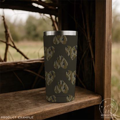 Camo Heart Seamless Pattern Everglade Green