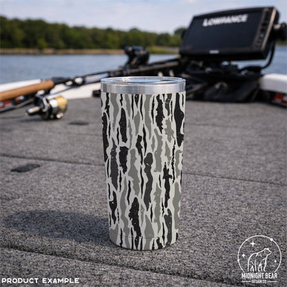 Bark Camo Seamless Pattern Gray & Black