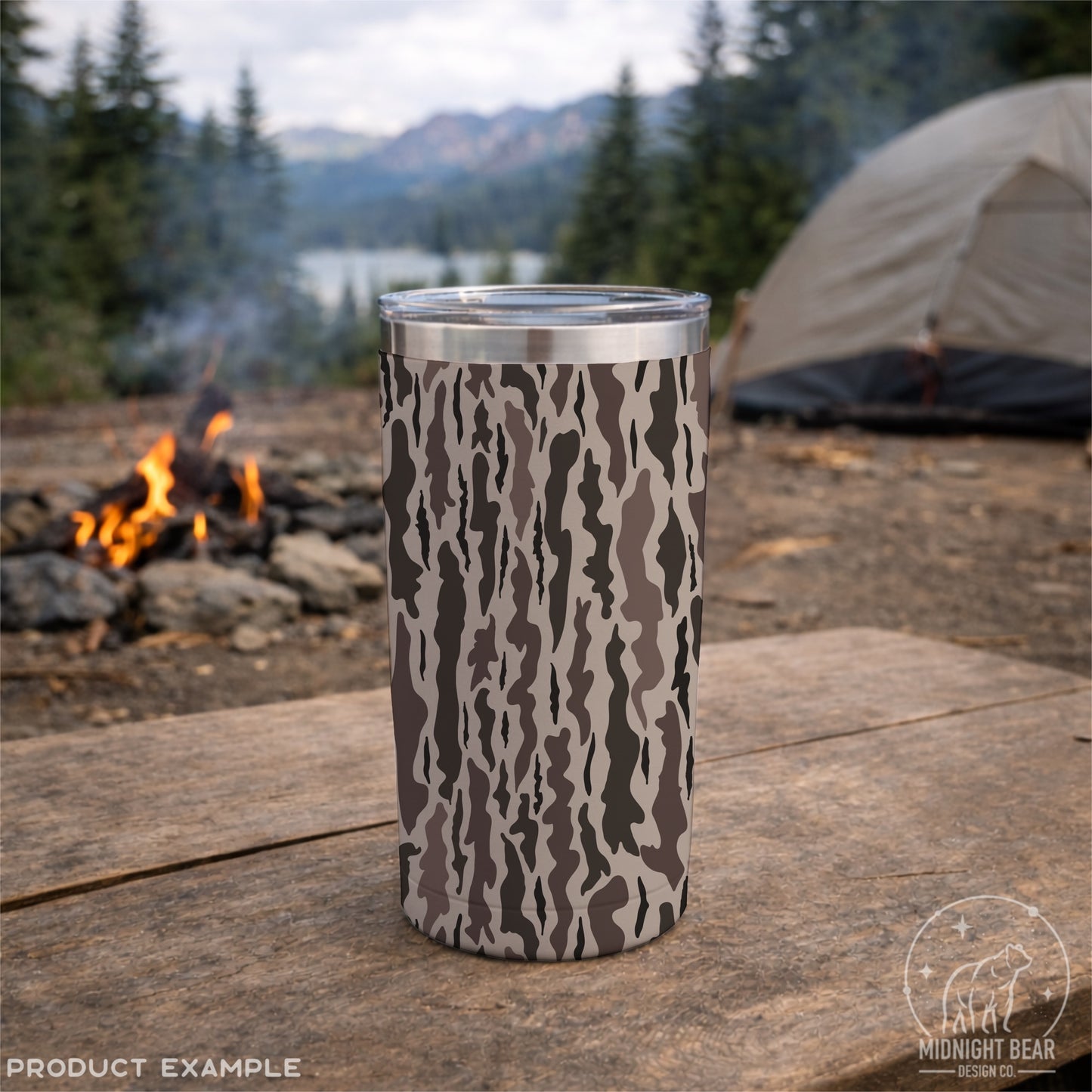 Brown Bark Camo Seamless Pattern, Timber Woodland Camouflage