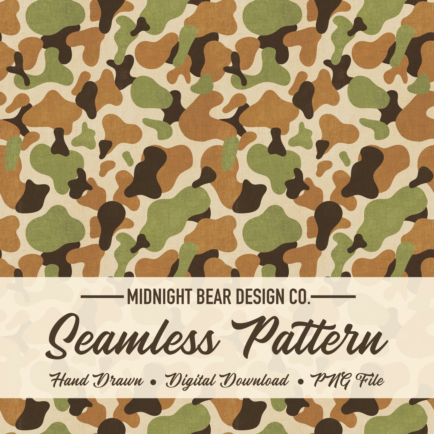 Duck Camo Seamless Pattern, Retro Hunting Camouflage Design, Outdoor Fabric, Wallpaper, Digital Paper, Sublimation, Old School Camo